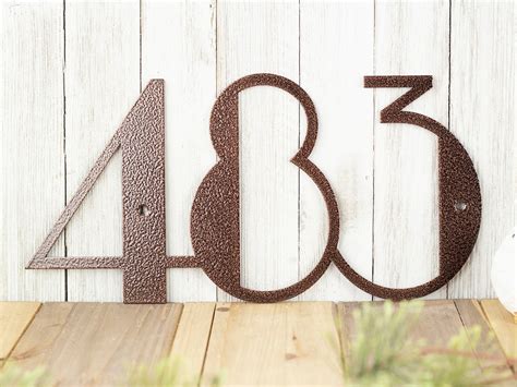 house numbers metal art|contemporary with oversized house numbers.